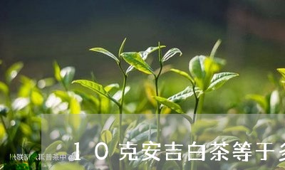 10克安吉白茶等于多少粒/2023033055380