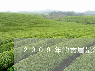 2009年的贡眉是多少钱/2023033191505