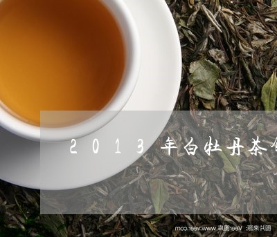 2013年白牡丹茶饼特点/2023033174850