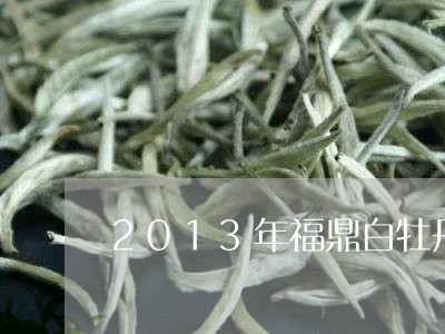 2013年福鼎白牡丹白茶/2023033114938