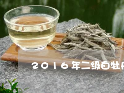 2016年二级白牡丹散茶/2023033006270