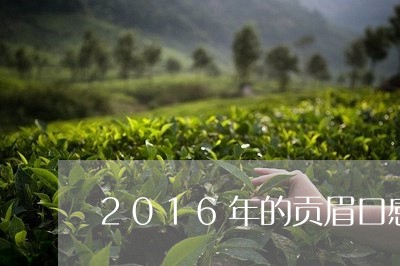 2016年的贡眉口感香气/2023033086259