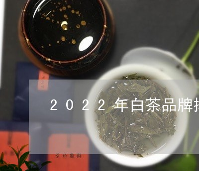 2022年白茶品牌排行榜/2023033029704