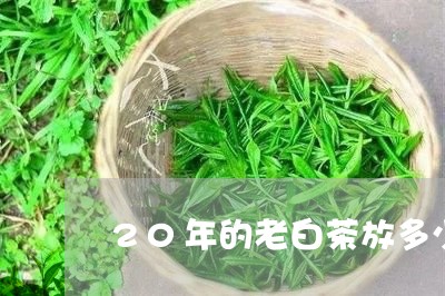 20年的老白茶放多少克煮/2023033197393