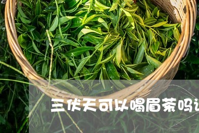 三伏天可以喝眉茶吗请问/2023040180607