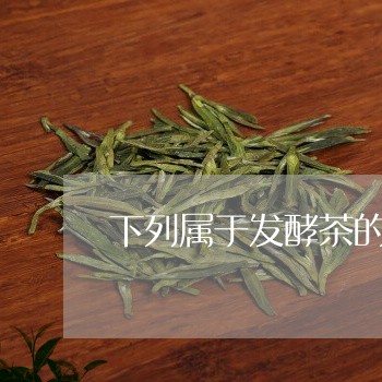 下列属于发酵茶的是/2023032100527