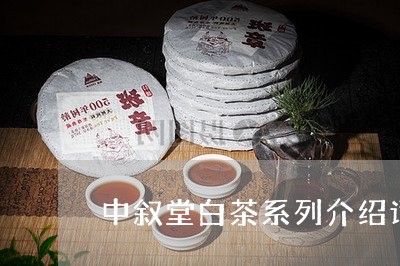 中叙堂白茶系列介绍词大全/2023033165044