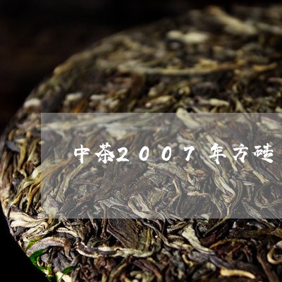 中茶2007年方砖/2023041783604