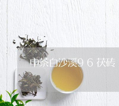 中茶白沙溪96茯砖/2023041792714