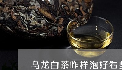 乌龙白茶咋样泡好看些视频/2023033104139