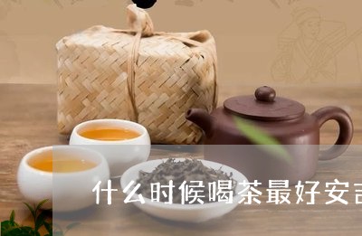 什么时候喝茶最好安吉白茶/2023040124048