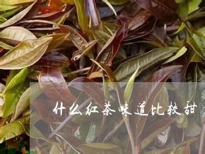 什么红茶味道比较甜/2023031800696