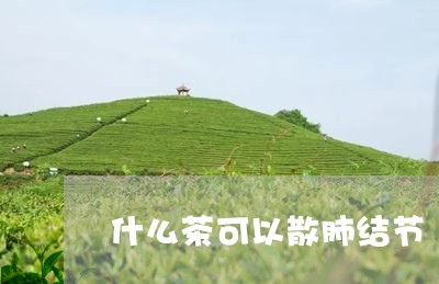 什么茶可以散肺结节/2023041526384