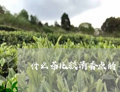 什么茶比较清香点的/2023041592027