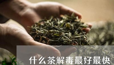 什么茶解毒最好最快/2023041527258