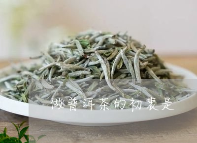 做普洱茶的初衷是/2023031884826