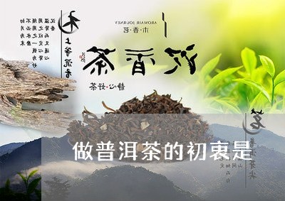 做普洱茶的初衷是/2023041303848