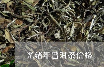 光绪年普洱茶价格/2023041025249