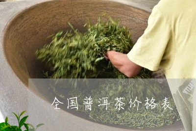 全国普洱茶价格表/2023040149461