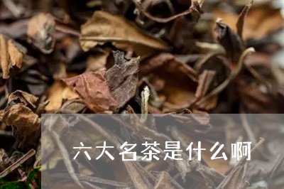 六大名茶是什么啊/2023032559382