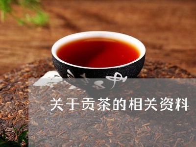 关于贡茶的相关资料/2023041673267