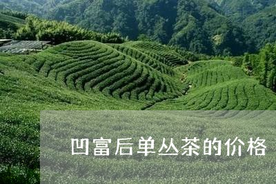 凹富后单丛茶的价格/2023032163827