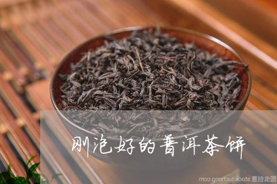 刚泡好的普洱茶饼/2023031678482