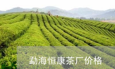 勐海恒康茶厂价格/2023032507470