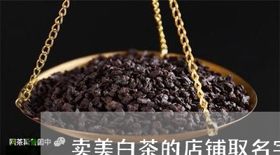 卖美白茶的店铺取名字好吗/2023040286059