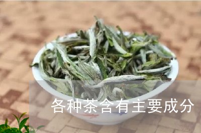 各种茶含有主要成分/2023041525957