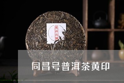 同昌号普洱茶黄印/2023031859636