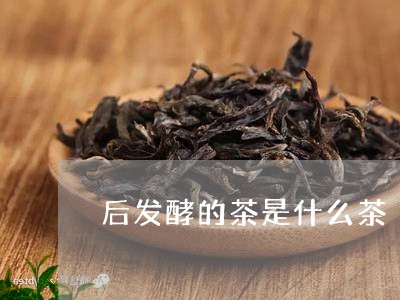 后发酵的茶是什么茶/2023041556259