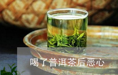 喝了普洱茶后恶心/2023041102817