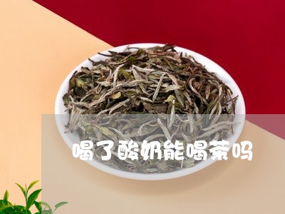 喝了酸奶能喝茶吗/2023032535847