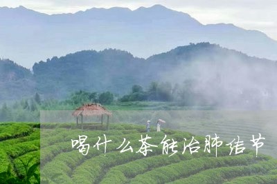 喝什么茶能治肺结节/2023041527350