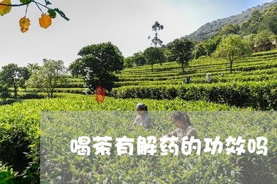 喝茶有解药的功效吗/2023032043816