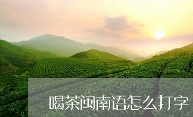 喝茶闽南语怎么打字/2023032034268