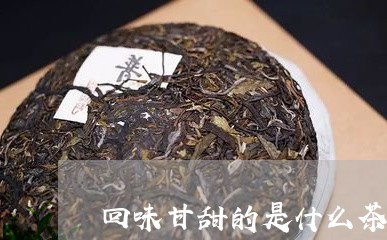 回味甘甜的是什么茶/2023031925262