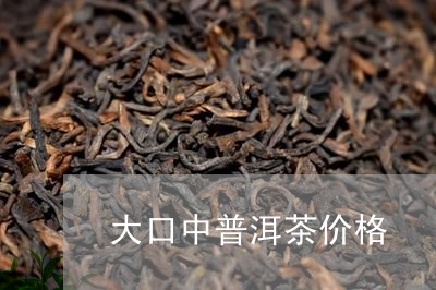 大口中普洱茶价格/2023031836471