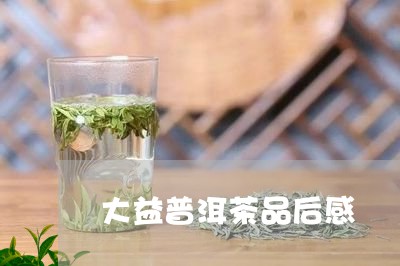 大益普洱茶品后感/2023033099584