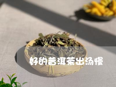 好的普洱茶出汤慢/2023033163928