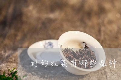 好的红茶有哪些品种/2023041741716