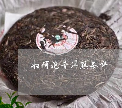 如何泡普洱熟茶饼/2023031886270