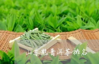 山东熟普洱茶排名/2023040915150