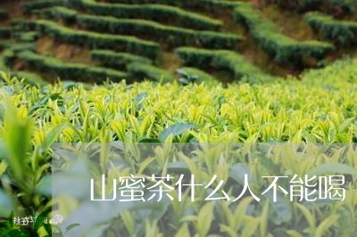 山蜜茶什么人不能喝/2023041546948