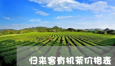 归来客有机茶价格表/2023032185251