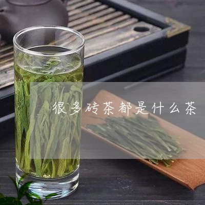 很多砖茶都是什么茶/2023031918471