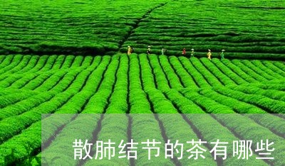 散肺结节的茶有哪些/2023041693814