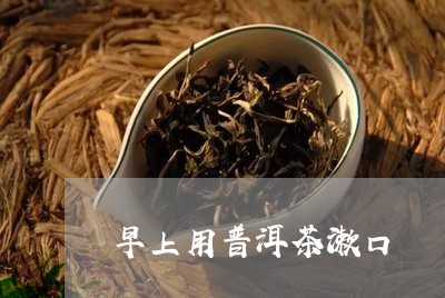 早上用普洱茶漱口/2023040990594