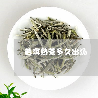 普洱熟茶多久出汤/2023031737259